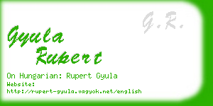 gyula rupert business card